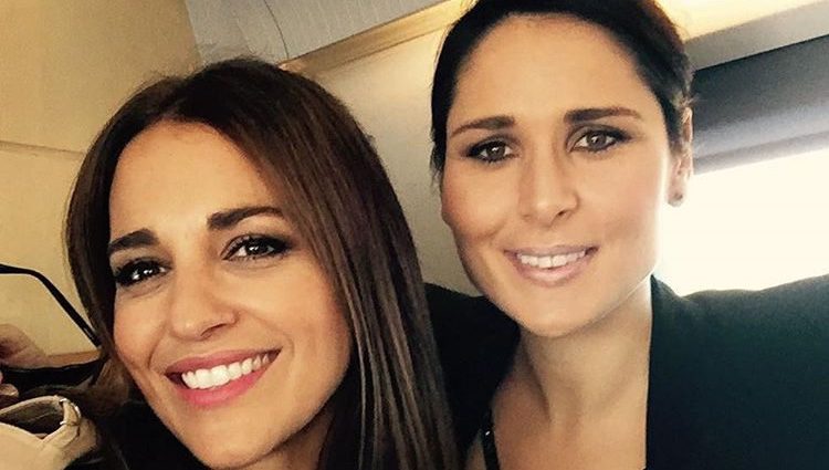 Rosa López con Paula Echevarría camino a Barcelona para el concierto de 'OT: El Reencuentro'