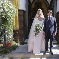 El rejoneador Diego Ventura y Rocío Pérez en su boda en Sevilla