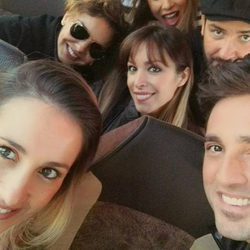 Chenoa, Alejandro Parreño, Bustamante, Gisela y Mireia camino a Barcelona para el concierto de 'OT: El Reencuentro'