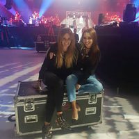 Isabel Navarro y Paula Echevarría en el ensayo del concierto de 'OT: El Reencuentro'