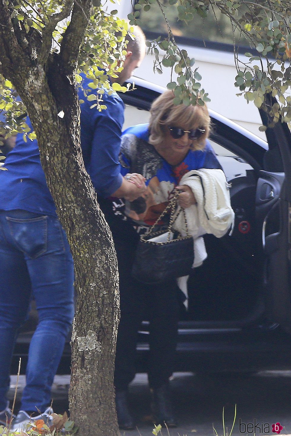 María Teresa Campos grabando 'Las Campos' ajena a los rumores de crisis con Bigote Arrocet