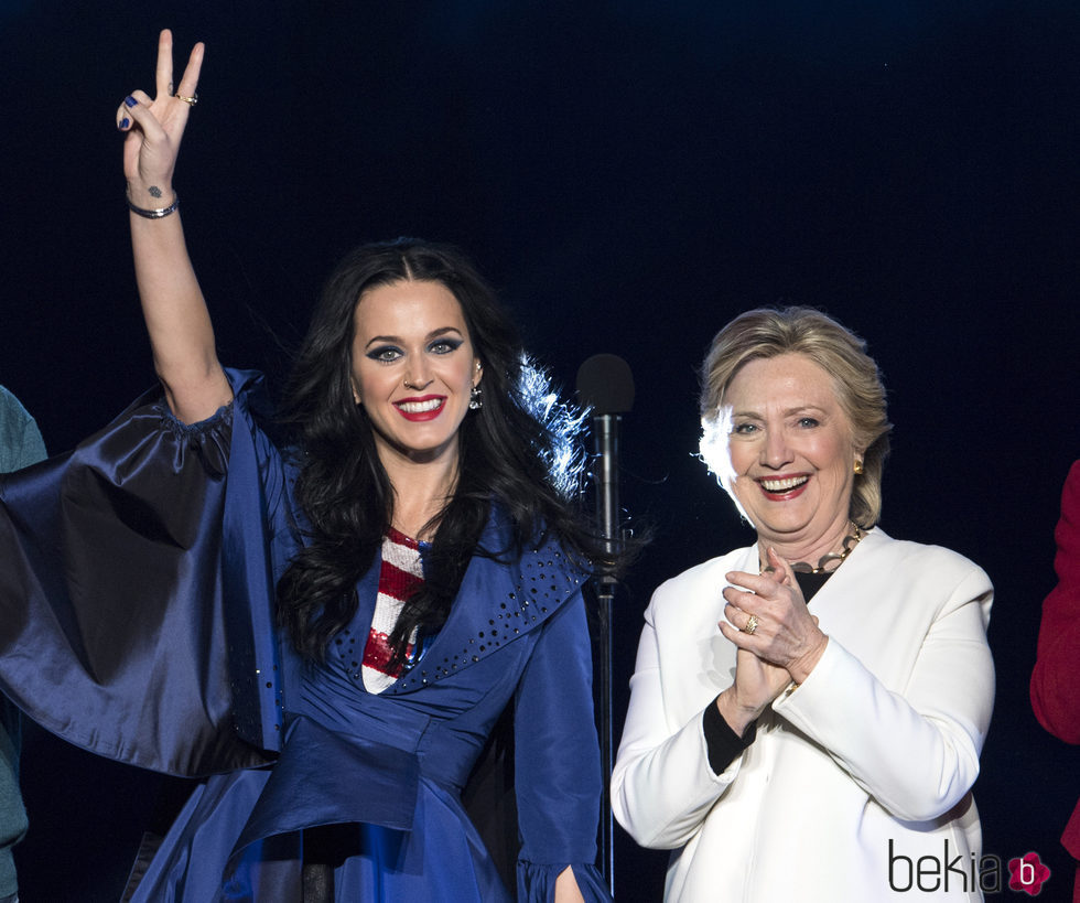 Katy Perry en la campaña electoral de Hillary Clinton