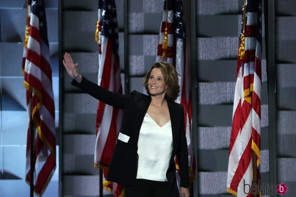 Sigourney Weaver en la Convención Nacional Demócrata