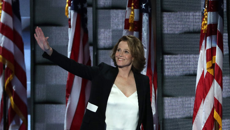 Sigourney Weaver en la Convención Nacional Demócrata