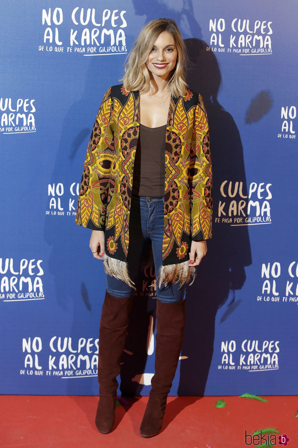 Norma Ruíz durante la premiere de la película 'No culpes al karma de lo que te pasa por gilipollas'