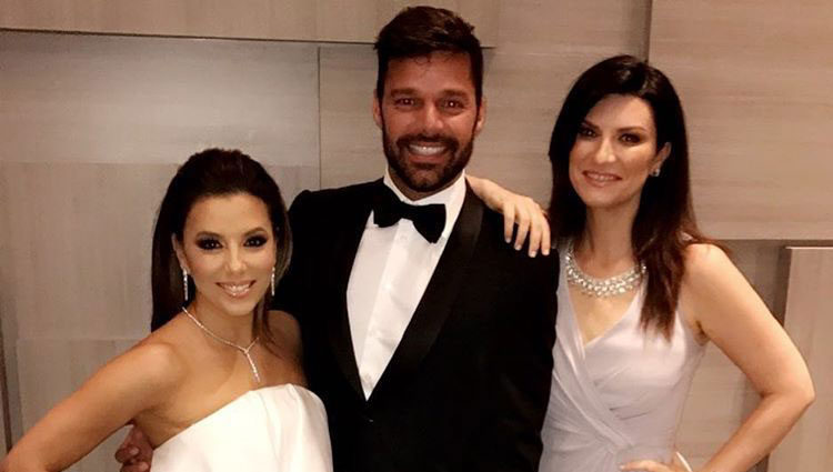 Eva Longoria, Ricky Martin y Laura Pausini en la gala Global Gift de México