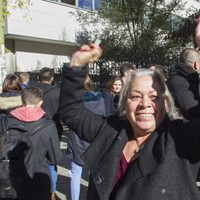 Carmen Gahona en las puertas de los Juzgados de lo Penal de Madrid