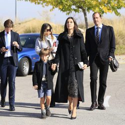 Bruno Gómez-Acebo y Bárbara Cano acudiendo al bautizo de Nicolás Gómez-Acebo