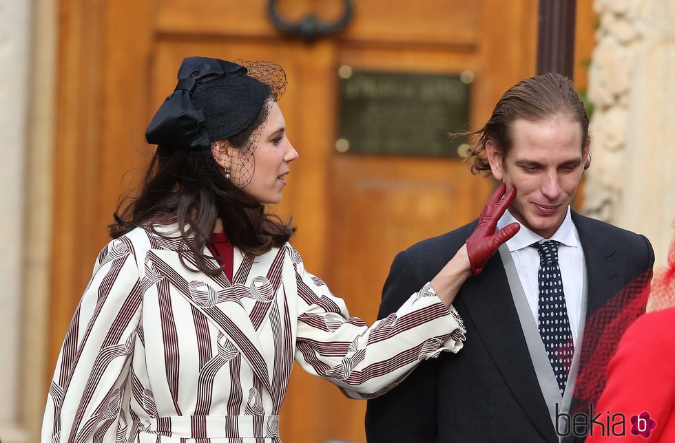 Tatiana Santo Domingo acaricia a Andrea Casiraghi en el Día Nacional de Mónaco 2016