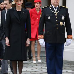 Alberto y Charlene de Mónaco en el Día Nacional de Mónaco 2016