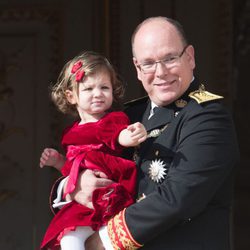 Alberto de Mónaco con India Casiraghi en el Día Nacional de Mónaco 2016