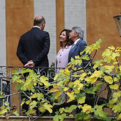 Ana Rosa Quintana y Juan Muñoz en el bautizo de Ginevra Ena