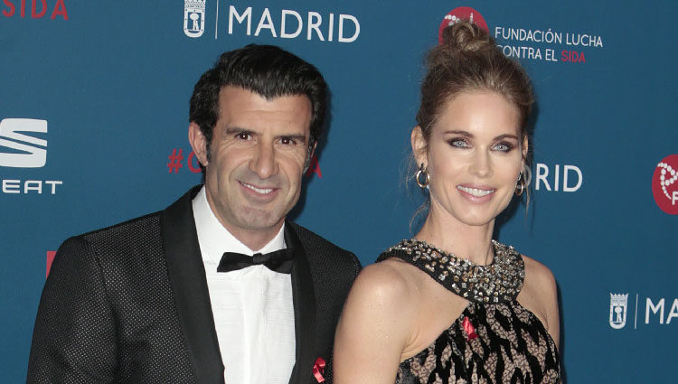 Luis Figo y Helen Svedin en la Gala Sida 2016