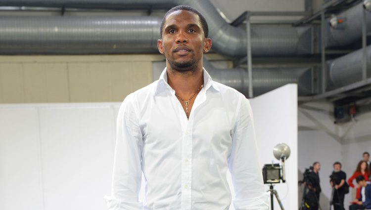 Samuel Eto'o en la Semana de la Moda de Milán