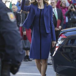 La Reina Letizia a su llegada al Mercado Central de Valencia