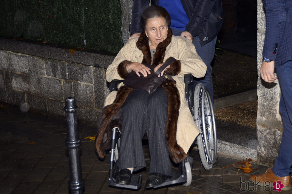 La Infanta Margarita acudiendo a la casa familiar de la fallecida condesa de Montarco