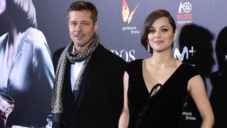 Brad Pitt y Marion Cotillard en la premiere de 'Aliados' en Madrid