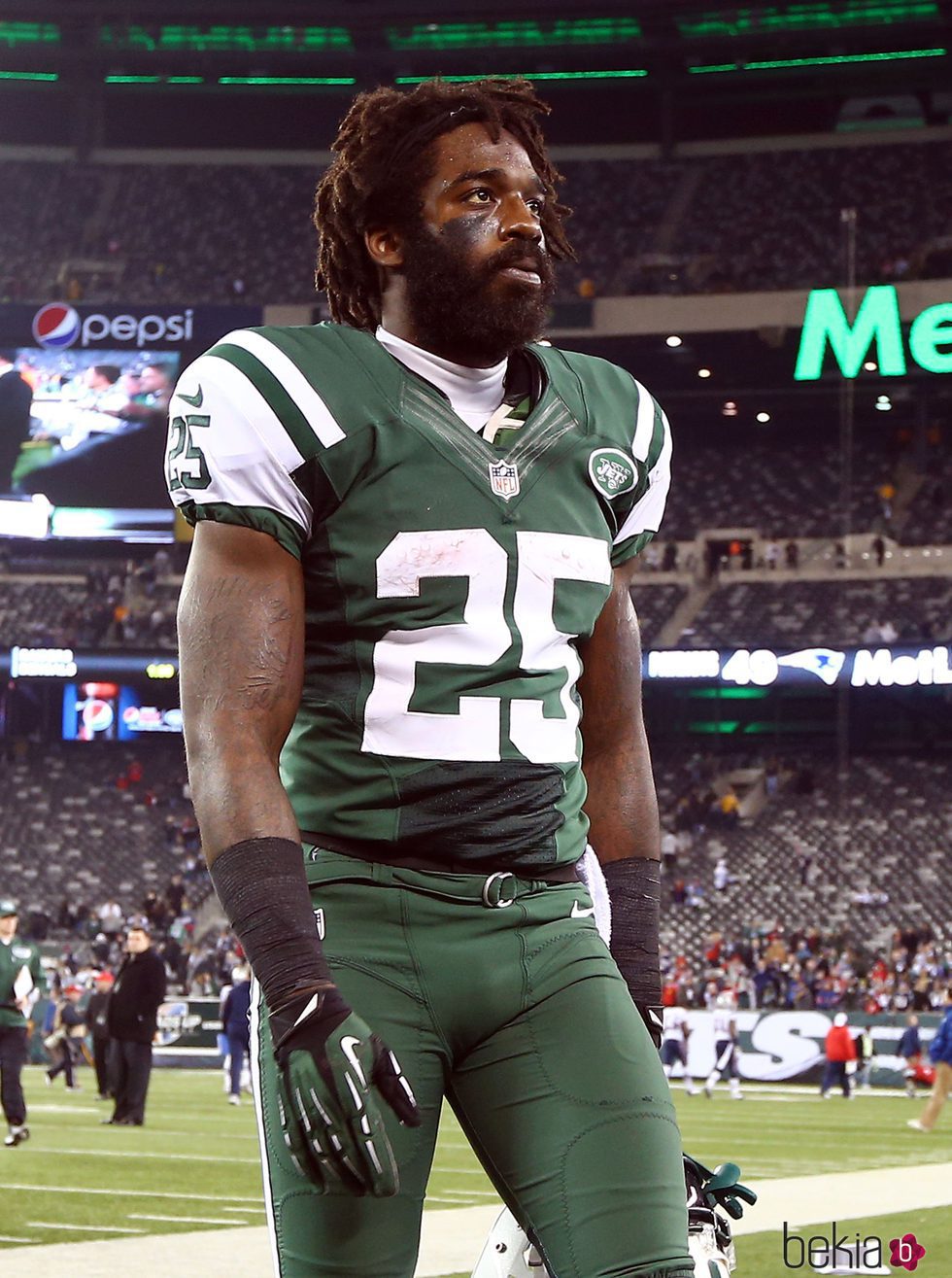 Joe McKnight jugando con los Jets de Nueva York