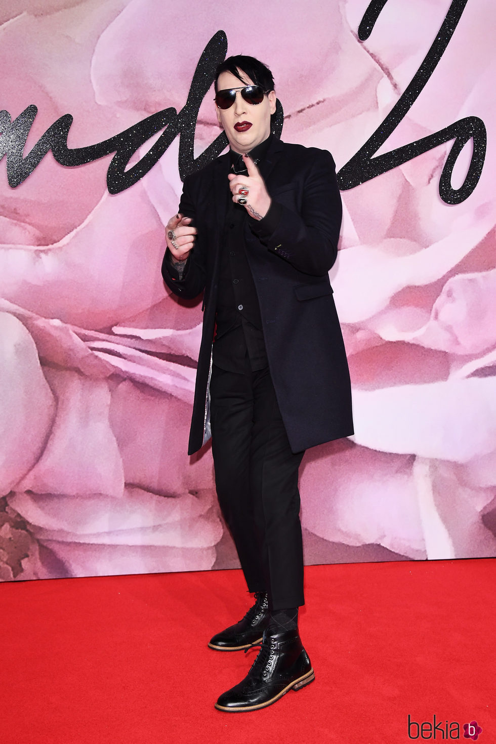 Marilyn Manson en los British Fashion Awards 2016