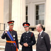 Juan de Luxemburgo con su hijo Enrique y su nieto Guillermo de Luxemburgo en Sandhurst