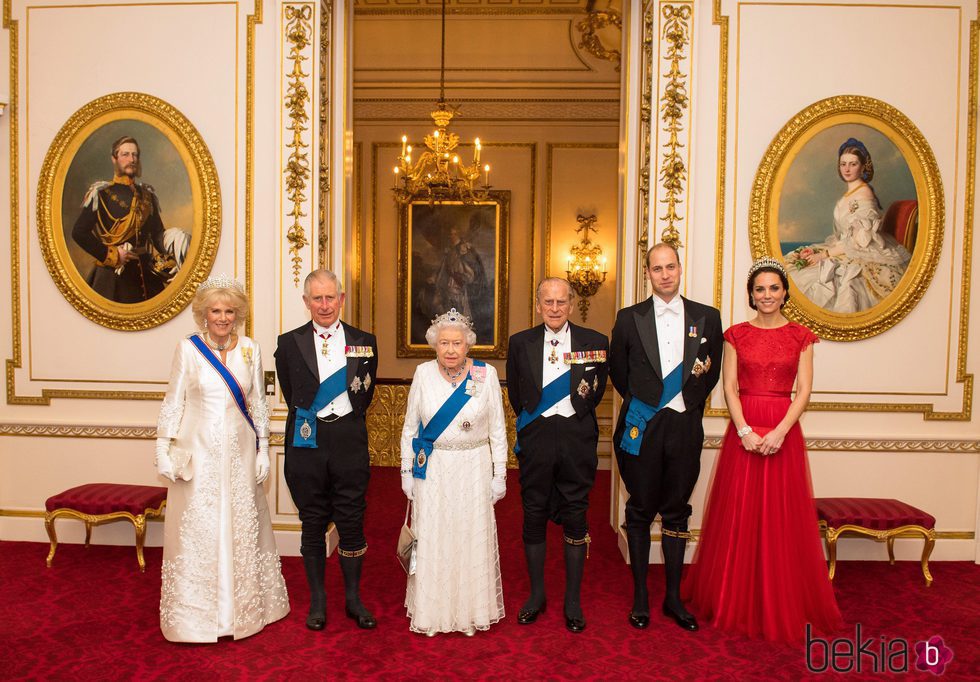 La Familia Real Británica en la recepción al Cuerpo Diplomático