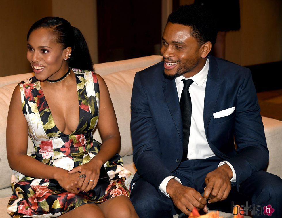 Kerry Washington reaparece junto a su marido  Nnamdi Asomugha tras ser padres