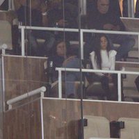 Georgina Rodriguez apoyando a Cristiano Ronaldo durante un encuentro