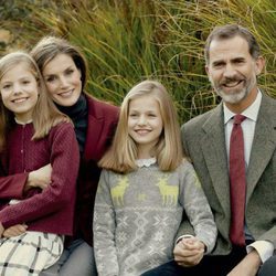 Felicitación de Navidad 2016 de los Reyes Felipe y Letizia con sus hijas