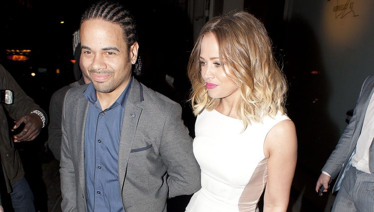 Kimberley Walsh y Justin Scott en Londres 