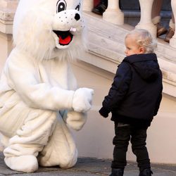 Jacques de Mónaco en la fiesta infantil de Navidad 2016