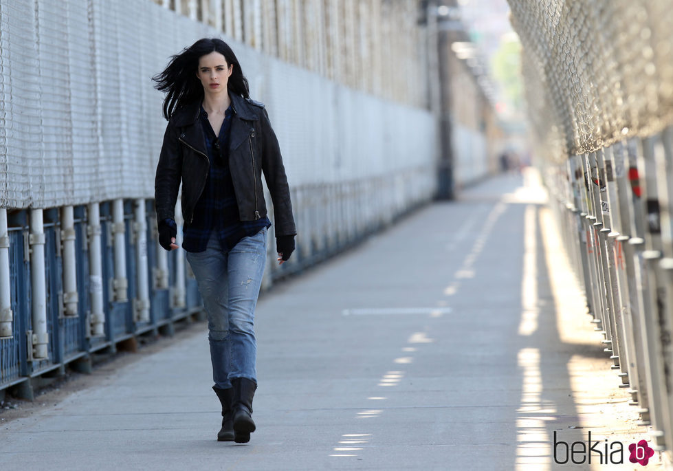 Krysten Ritter grabando 'Jessica Jones'