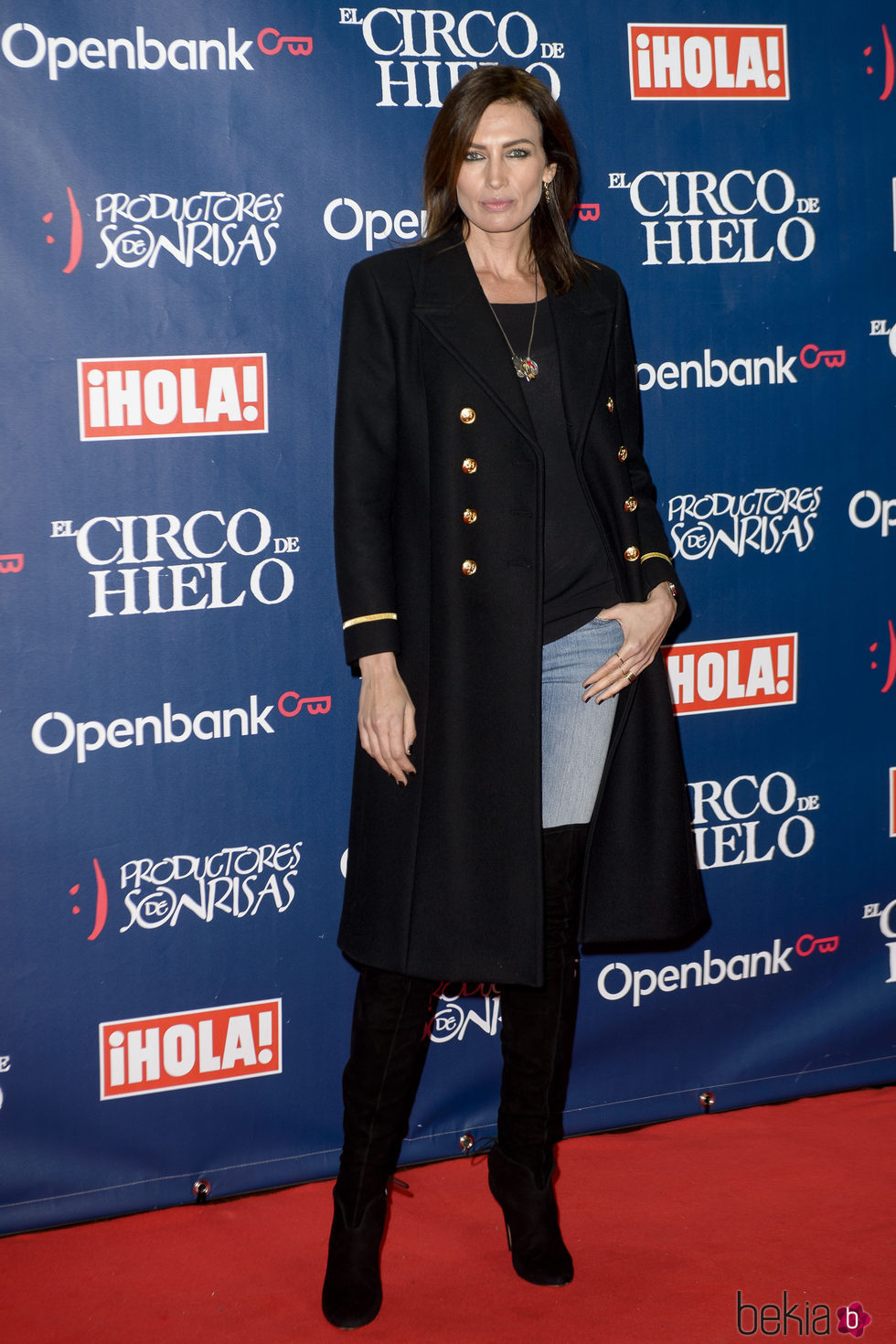 Nieves Álvarez en el estreno del Circo del Hielo