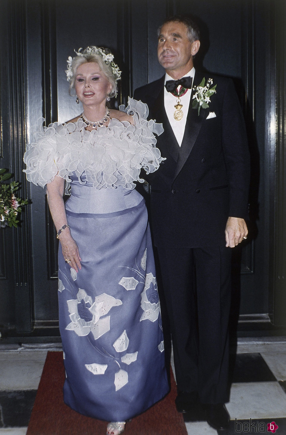 Zsa Zsa Gabor en su boda con Frederic von Anhalt