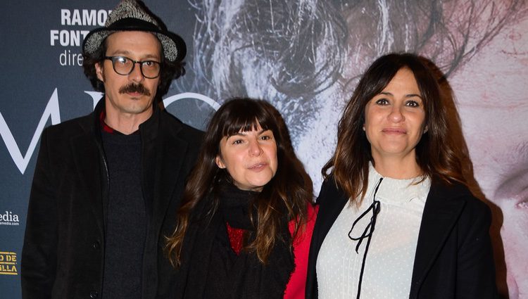 Melani Olivares y Fele Martínez en el estreno de la obra de teatro 'Tiempo'