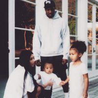 Kim Kardashian, Kanye West, North West y Saint West muy unidos