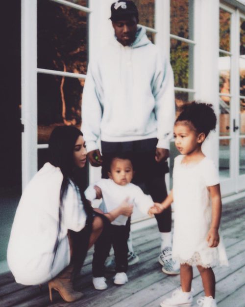 Kim Kardashian, Kanye West, North West y Saint West muy unidos