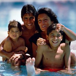 Carmina Ordóñez junto a sus hijos Francisco Rivera, Julián Contreras y Cayetano Rivera