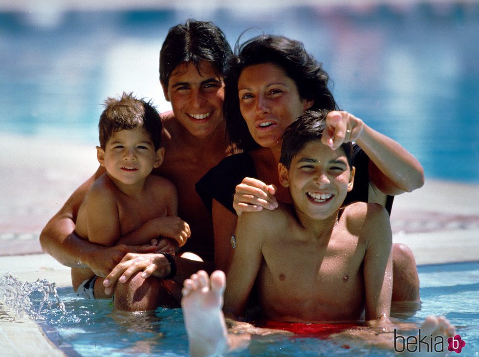 Carmina Ordóñez junto a sus hijos Francisco Rivera, Julián Contreras y Cayetano Rivera