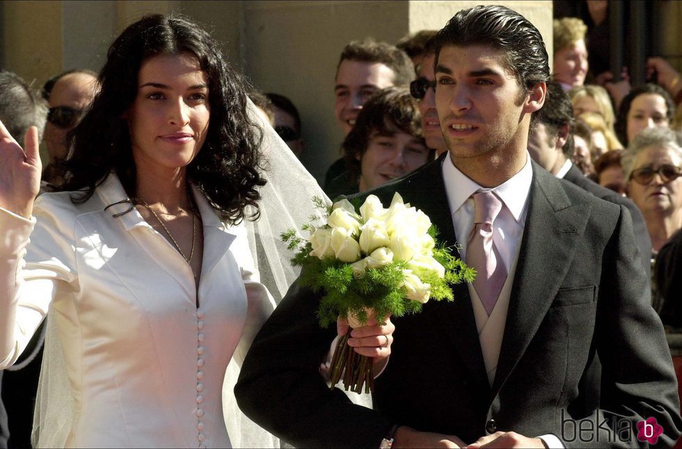 Cayetano Rivera y Blanca Romero el día de su boda