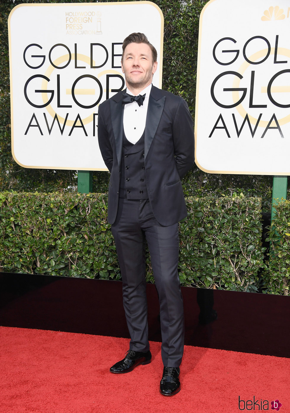 Joel Edgerton en la alfombra roja de los Globos de Oro 2017