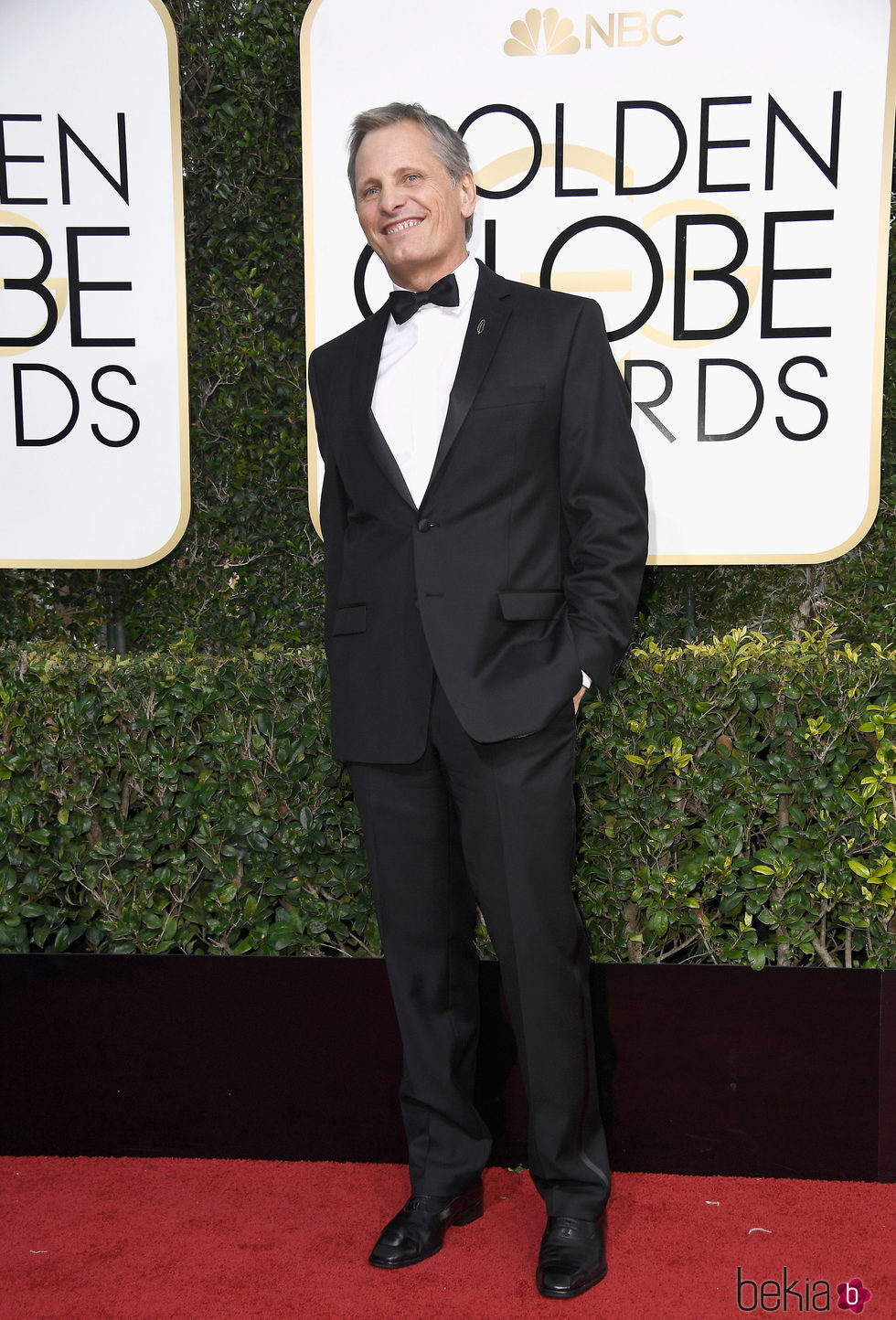 Viggo Mortensen en la alfombra roja de los Globos de Oro 2017