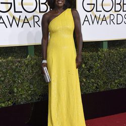 Viola Davis en la alfombra roja de los Globos de Oro 2017