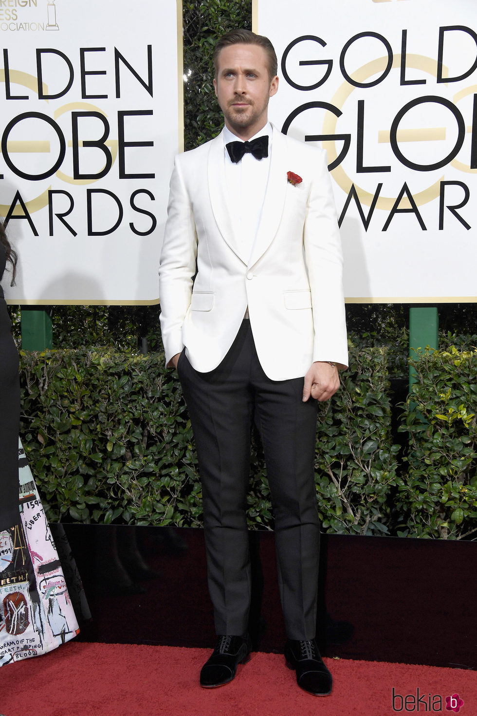 Ryan Gosling en la alfombra roja de los Globos de Oro 2017