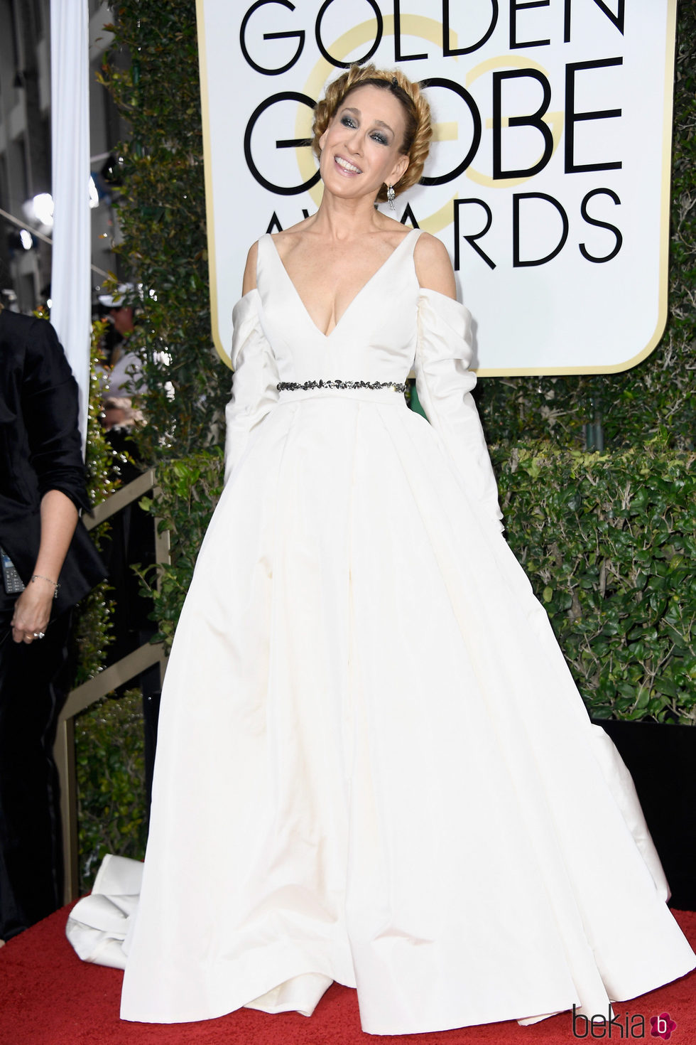 Sarah Jessica Parker en la alfombra roja de los Globos de Oro 2017