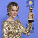 Sarah Paulson con su Globo de Oro 2017