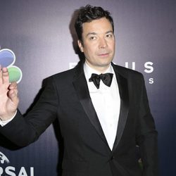 Jimmy Fallon en la fiesta de NBC tras los Globos de Oro 2017