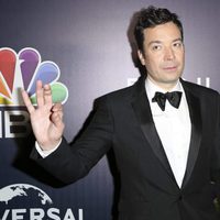 Jimmy Fallon en la fiesta de NBC tras los Globos de Oro 2017