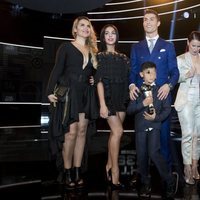 Cristiano Ronaldo en The Best FIFA Awards con su novia, su hijo y el resto de su familia