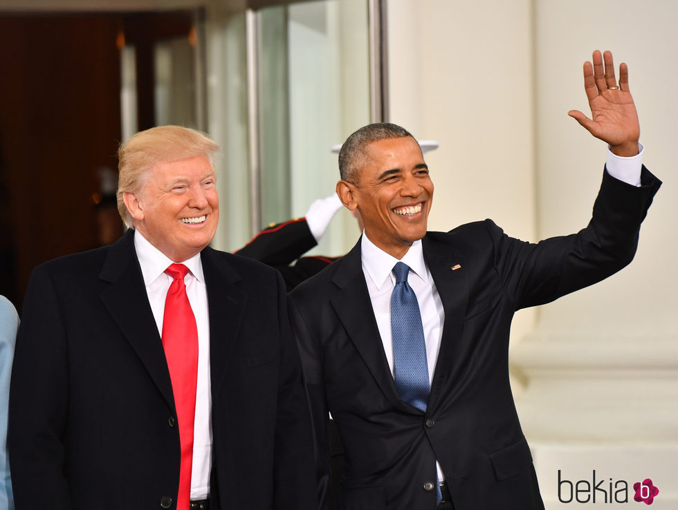 Donald Trump y Barack Obama en la toma de posesión de la presidencia