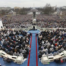 Imagen panorámica de la toma de posesión de Donald Trump como 45º presidente de Estados Unidos